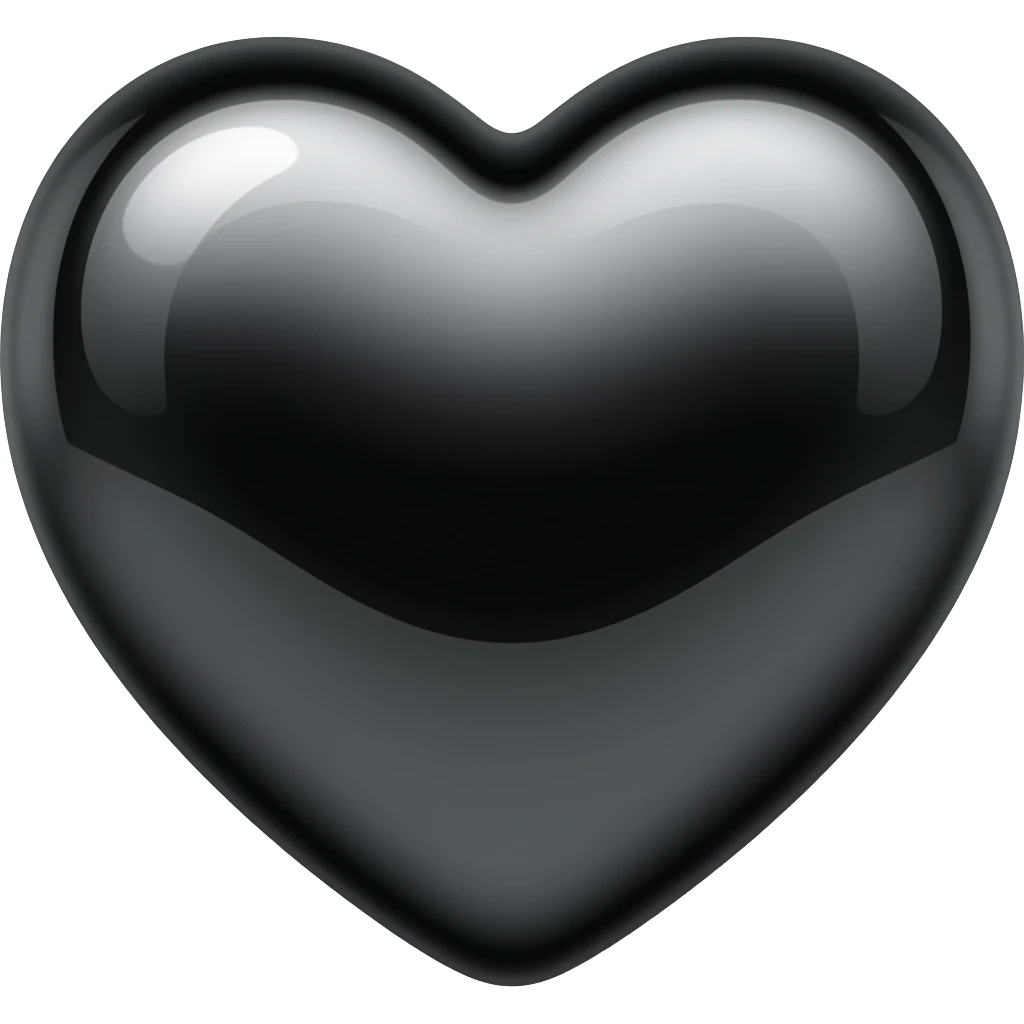 Black pearl emoji heart emoji