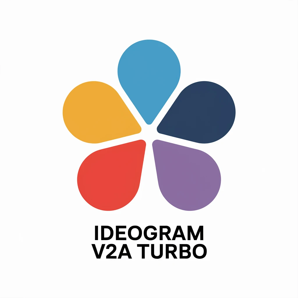 make a colorful logo of only text "Ideogram V2a Turbo" emoji
