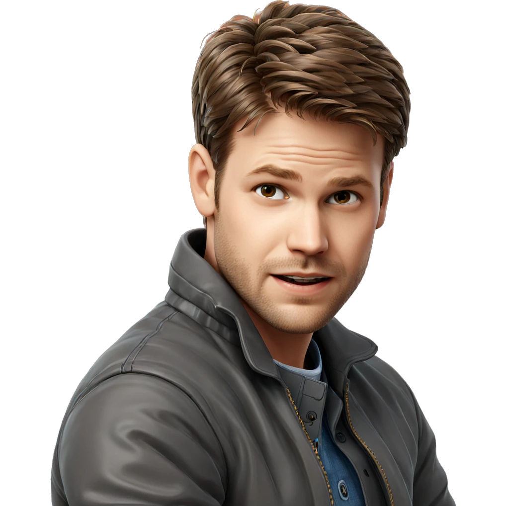brown haired boy in jacket emoji