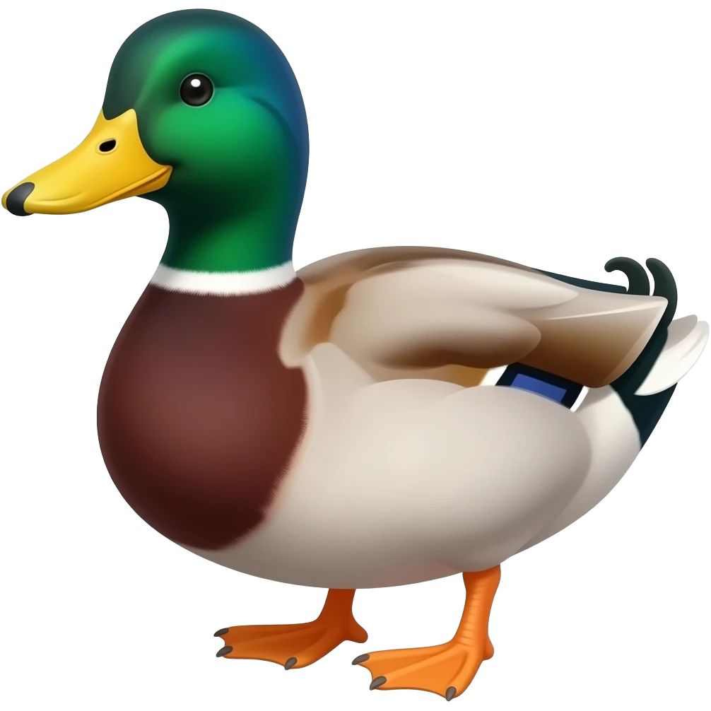 Duck without beak emoji