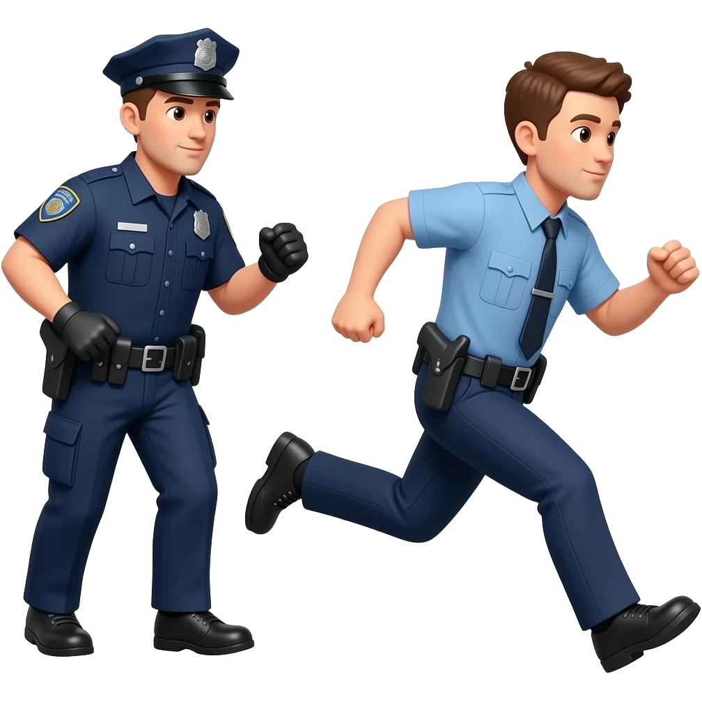 Running from police emoji