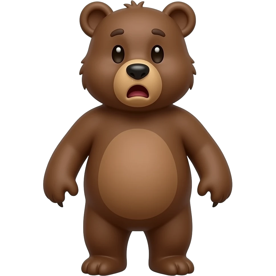 shocked bear emoji
