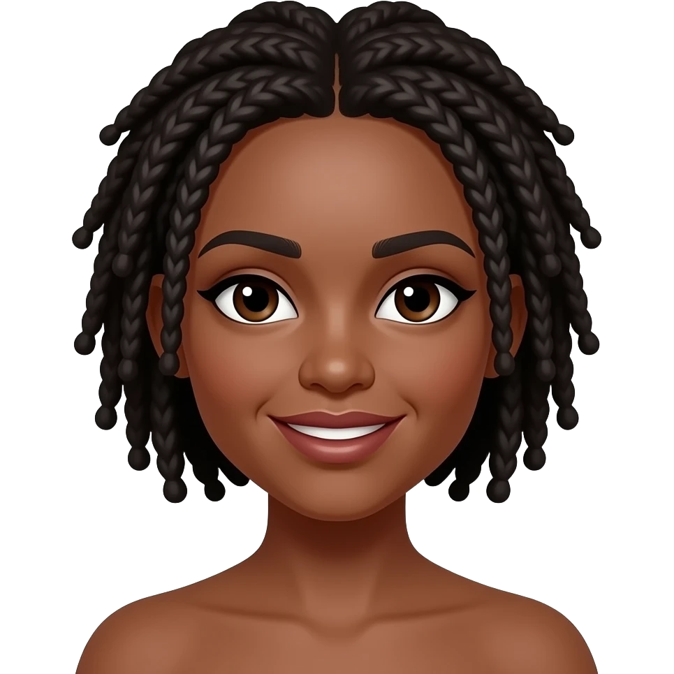 Black woman with starter Short locs emoji