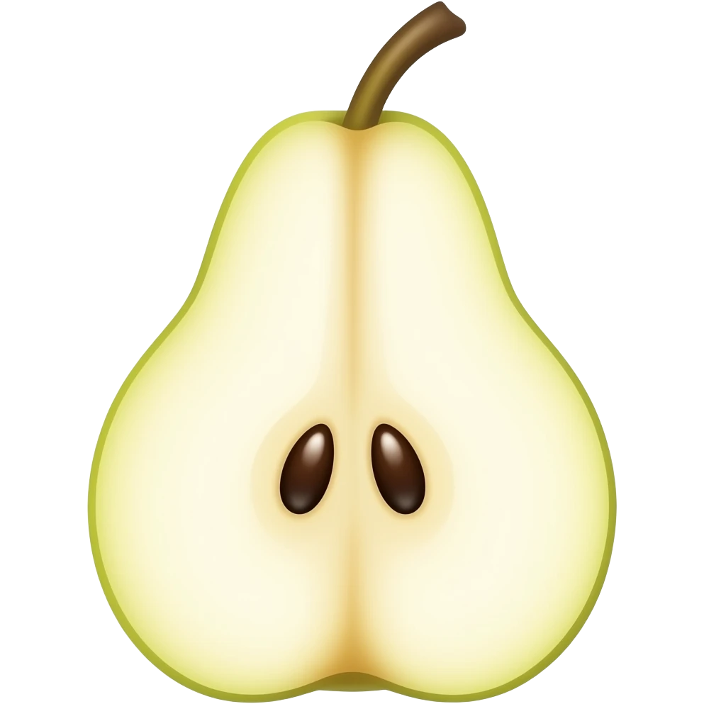 Half a pear emoji