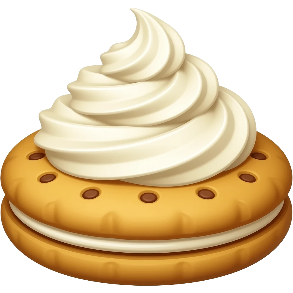 cookie with a cream topping emoji