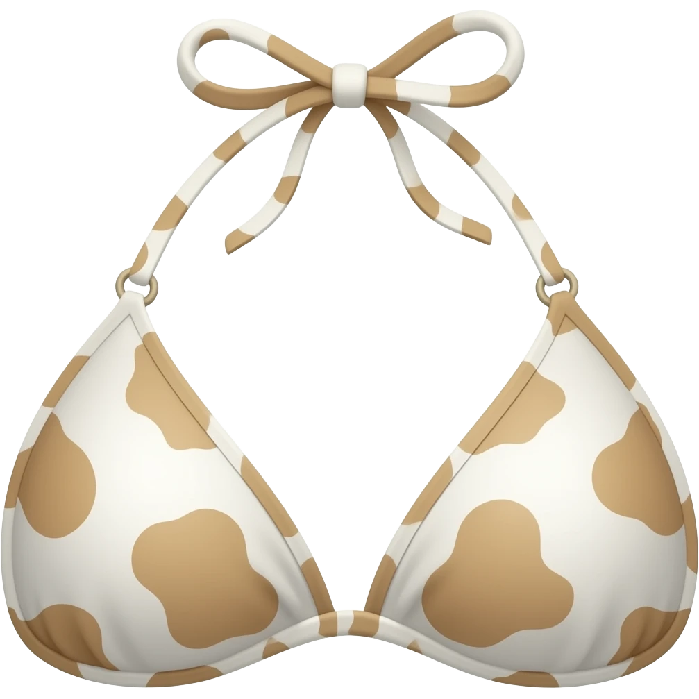 bikini with beige cow print emoji