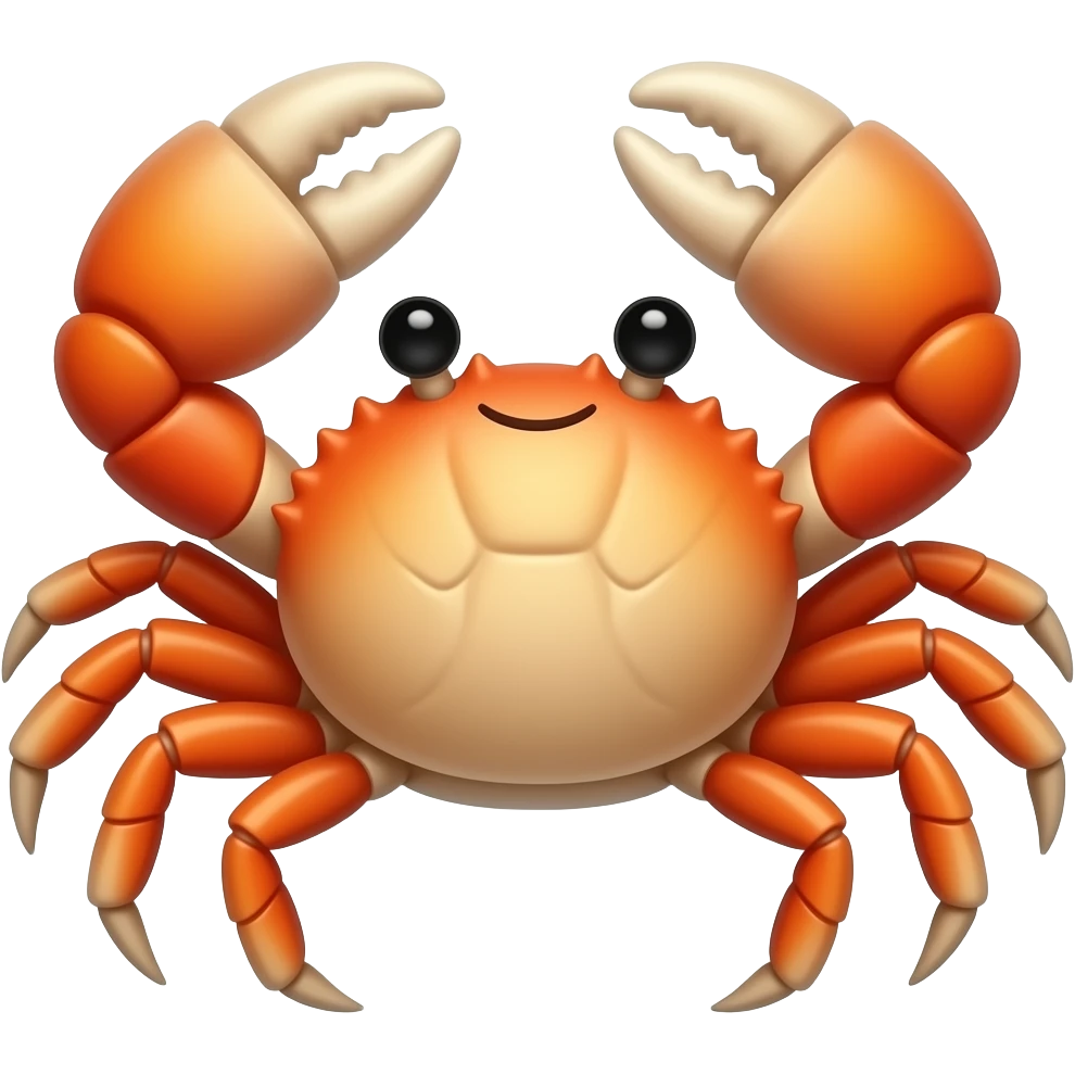 Small crab facing forward emoji