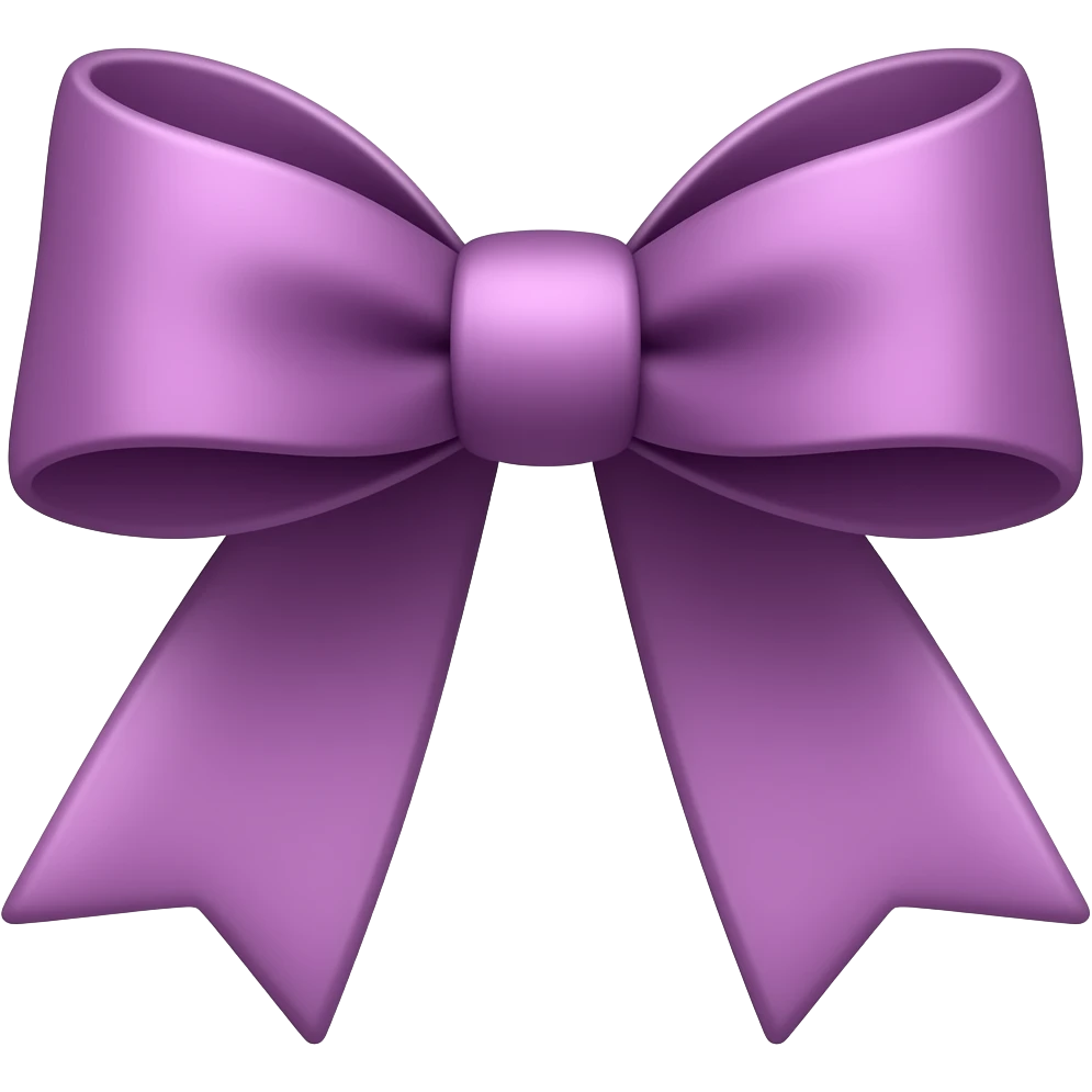 Aesthetic purple bow emoji emoji