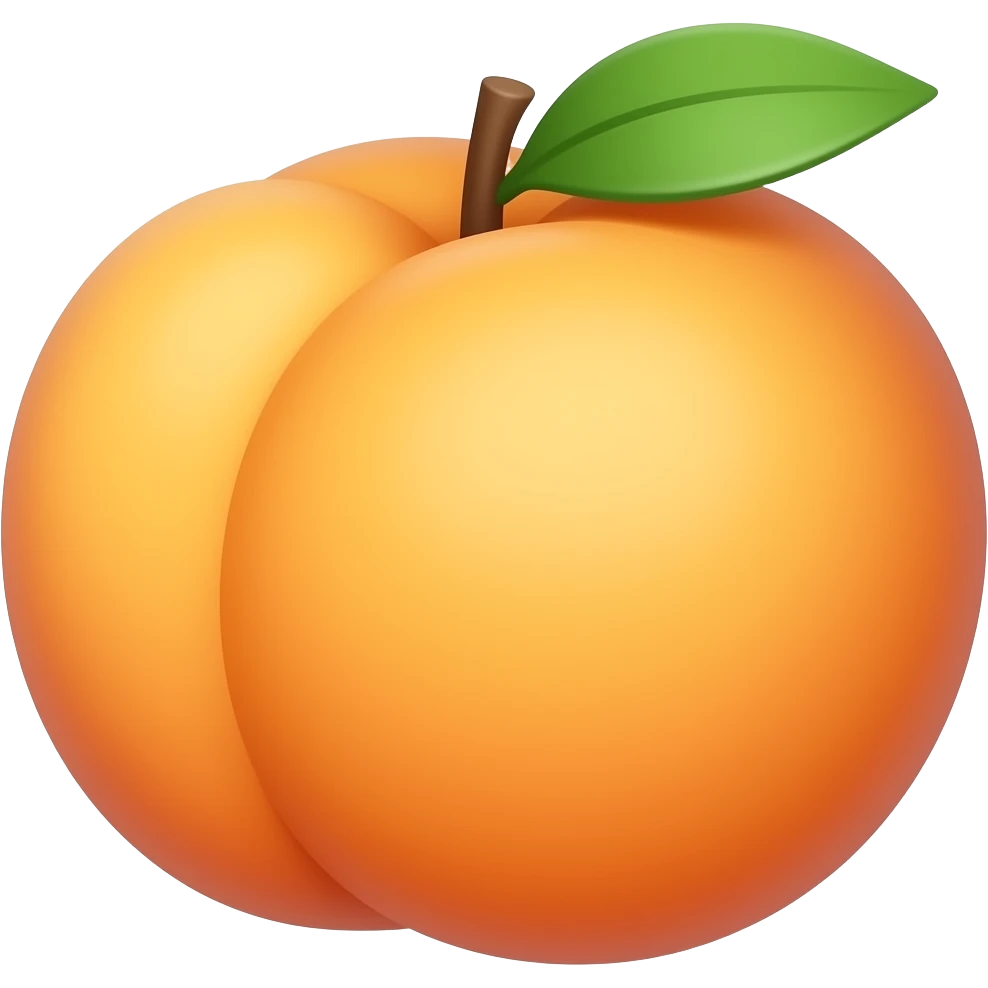 Hot peach emoji