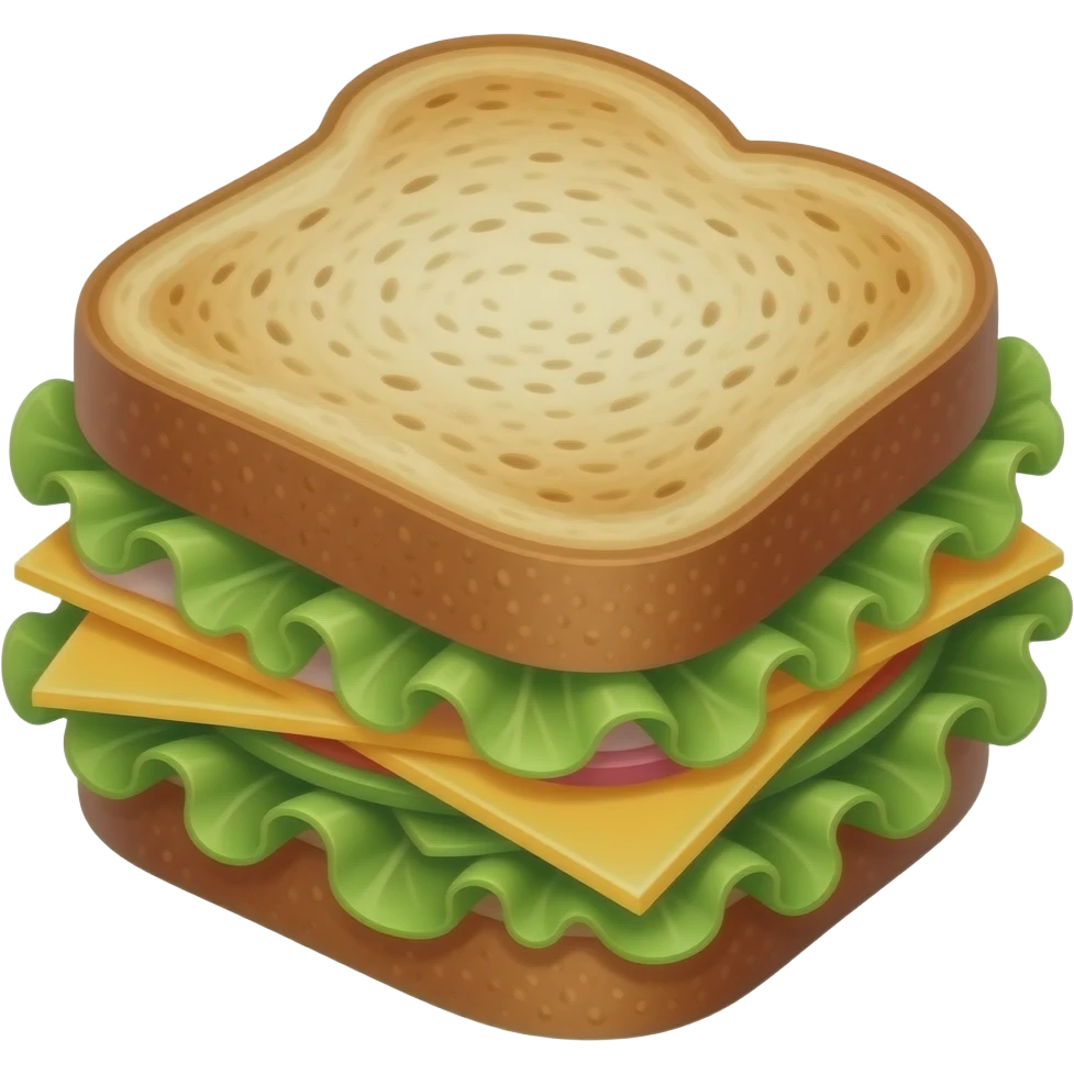 cheese and lettuce sandwich emoji