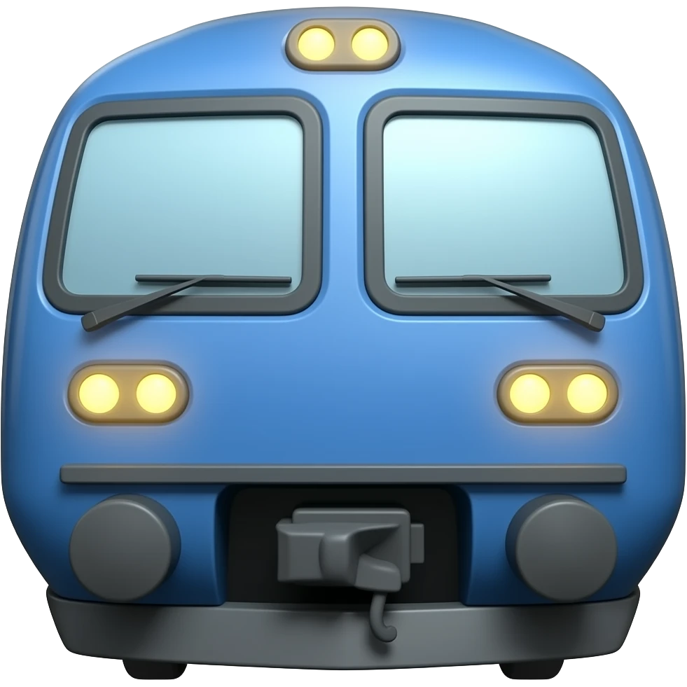 Blue passanger train emoji