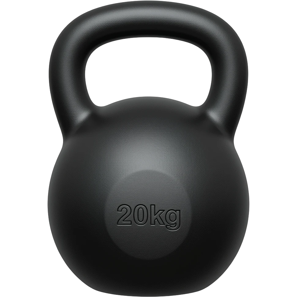 Cast iron kettlebell 20kg emoji
