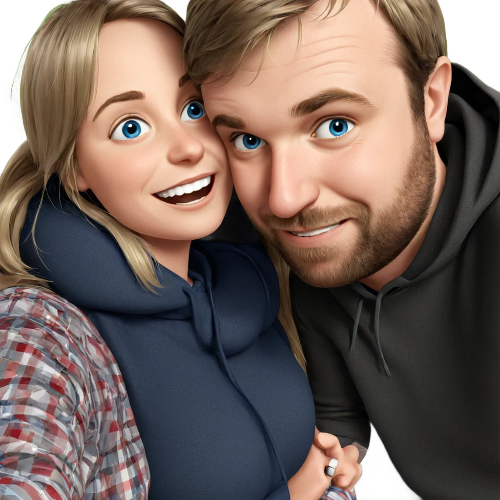 smiling couple with blue eyes emoji