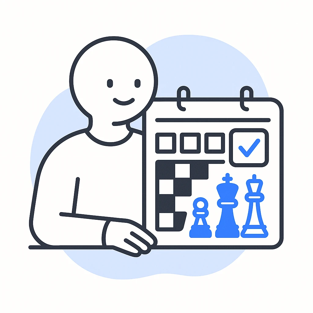 Study planner, but about chess  emoji