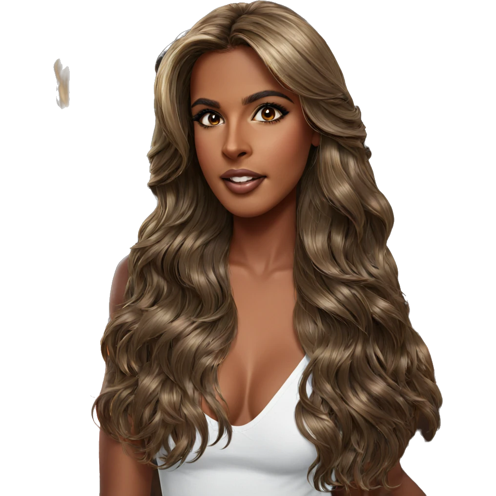 realistic portrait of dark-skinned girl emoji