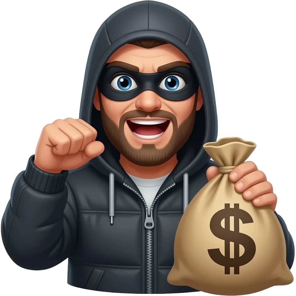 Burglar with moneybag emoji