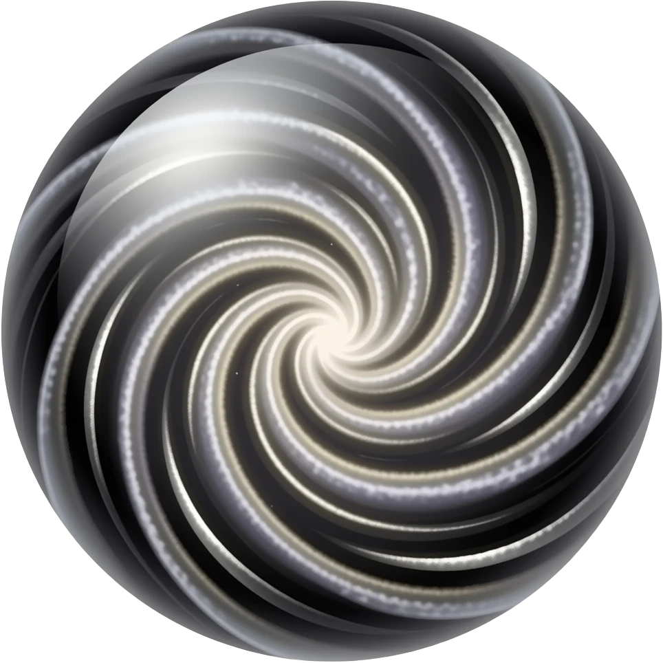magic ebony orb with mystical swirls inside - circular icon copy/paste emoji