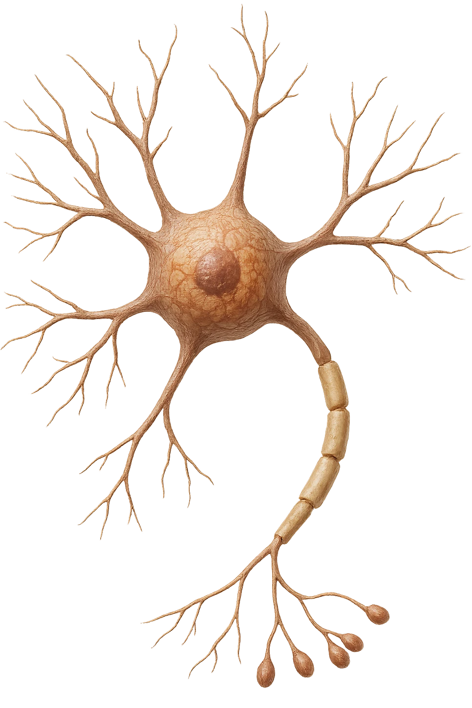 neurone umano anatomico realistico, iperrealistico 4k emoji