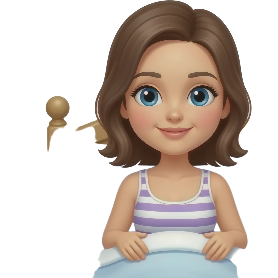 nice chick on bed emoji