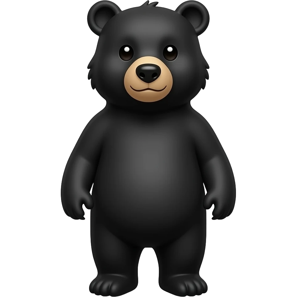 Cartoon black bear emoji