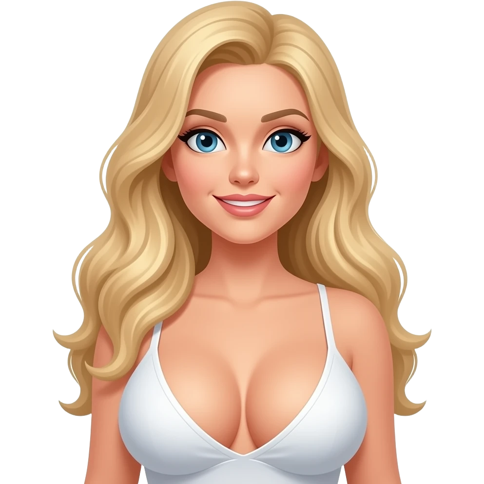 dünya kadar büyük  göğüslü çok uzun saçlı sarışın  kadın  emojisi emoji