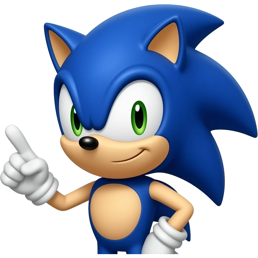 Sonic posing emoji