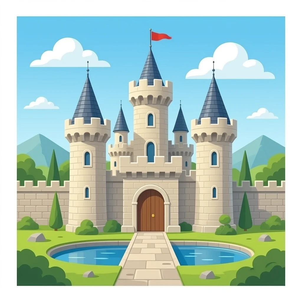 Pixel Palace 8-bit video game castle emoji