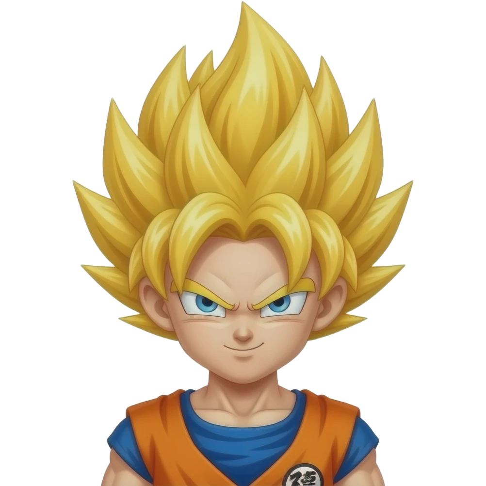Create an emoji of goku super saiyan 4 emoji