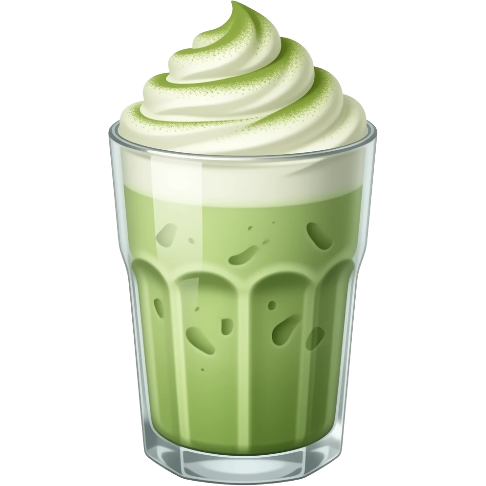 Iced matcha latte emoji