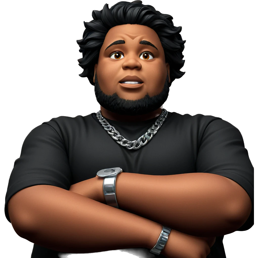 confident boy in black shirt emoji