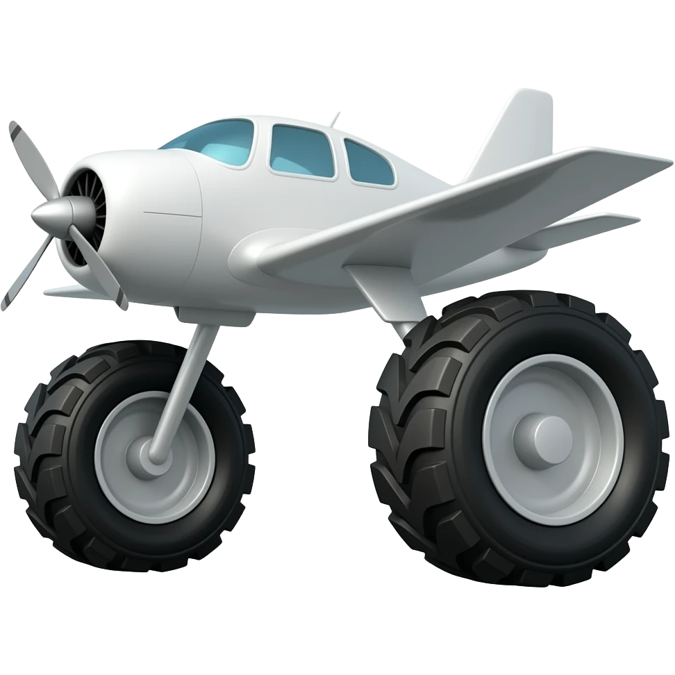 Airplane with big rims emoji