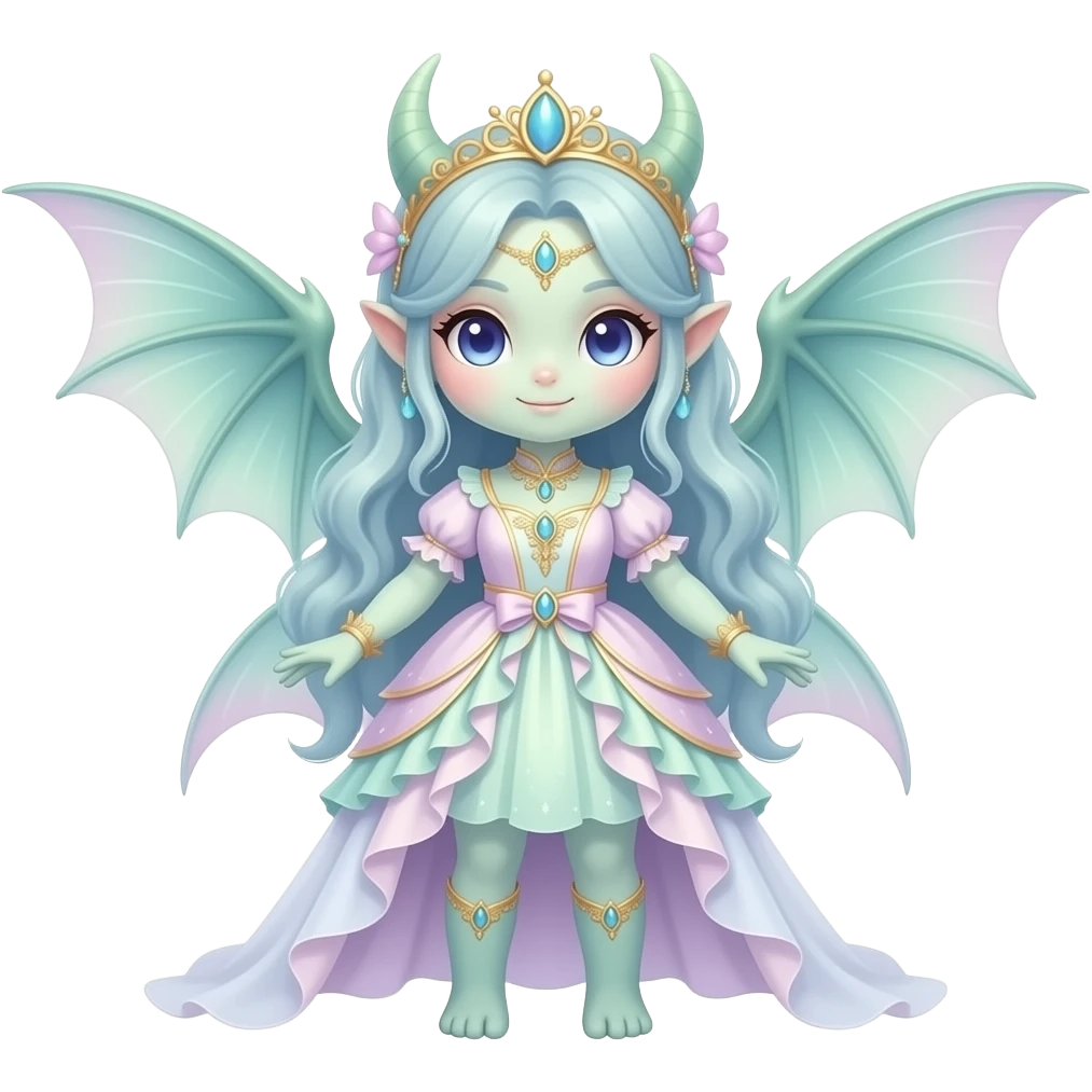 Fantasy cute pastel dainty elegant dainty divine vernid-Trico-Fionbri-creature emoji