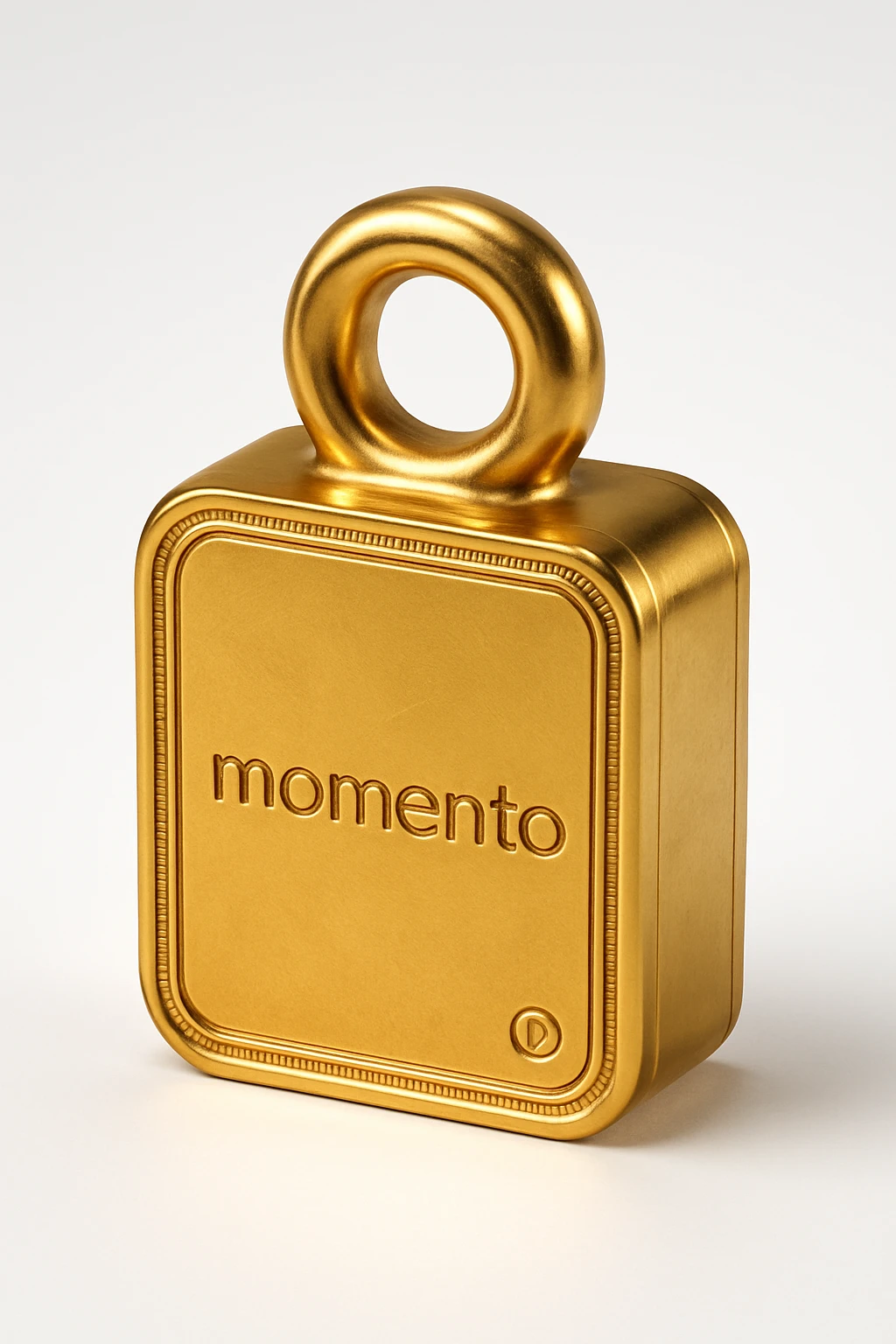 "momento" but gold, front view emoji