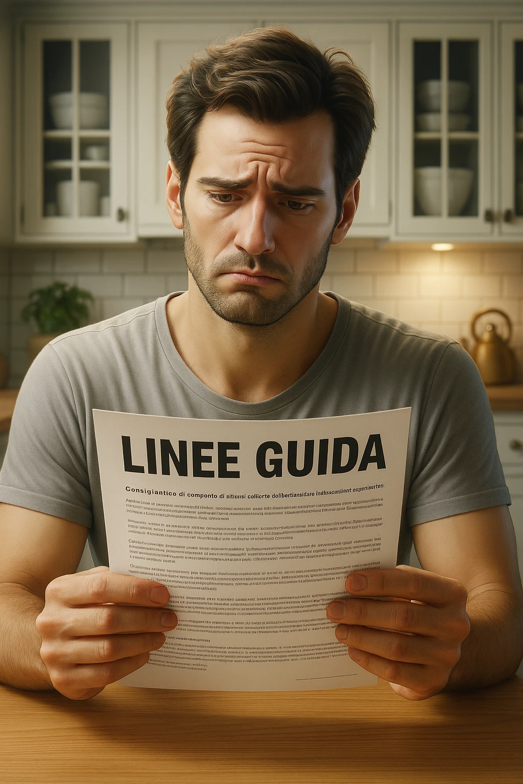 FALLA IDENTICA A QUESTA MA SUL FOGLIO SCRIVI "LINEE GUIDA" IN ITALIANO emoji