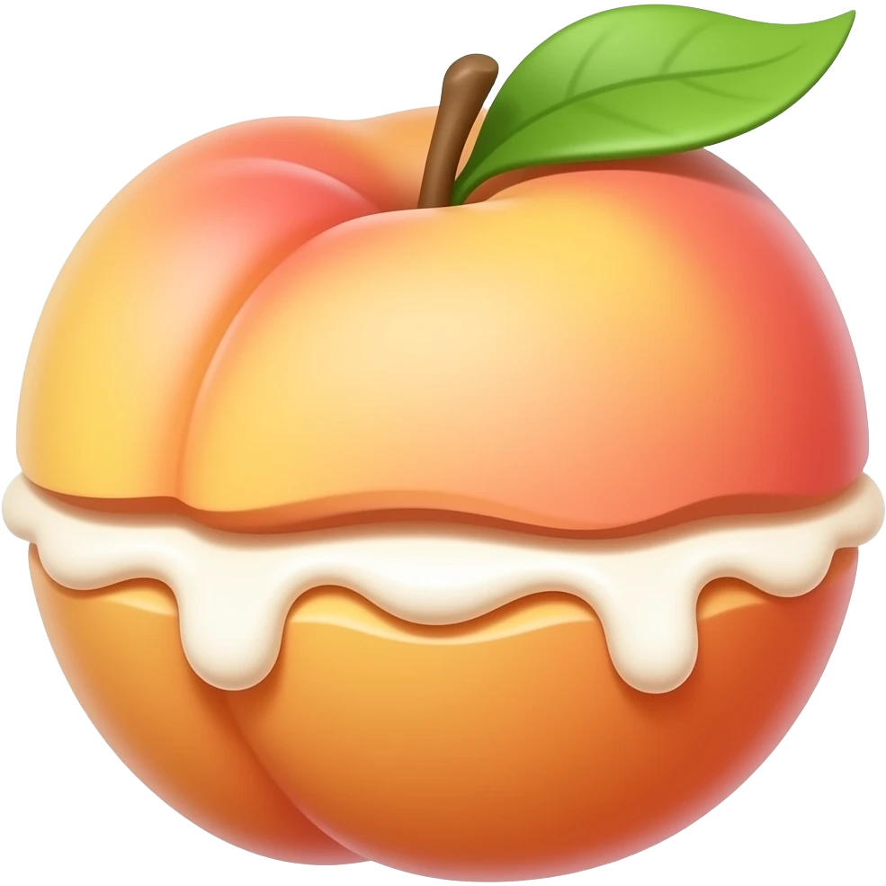 Pêche remplie de sperme blanc emoji