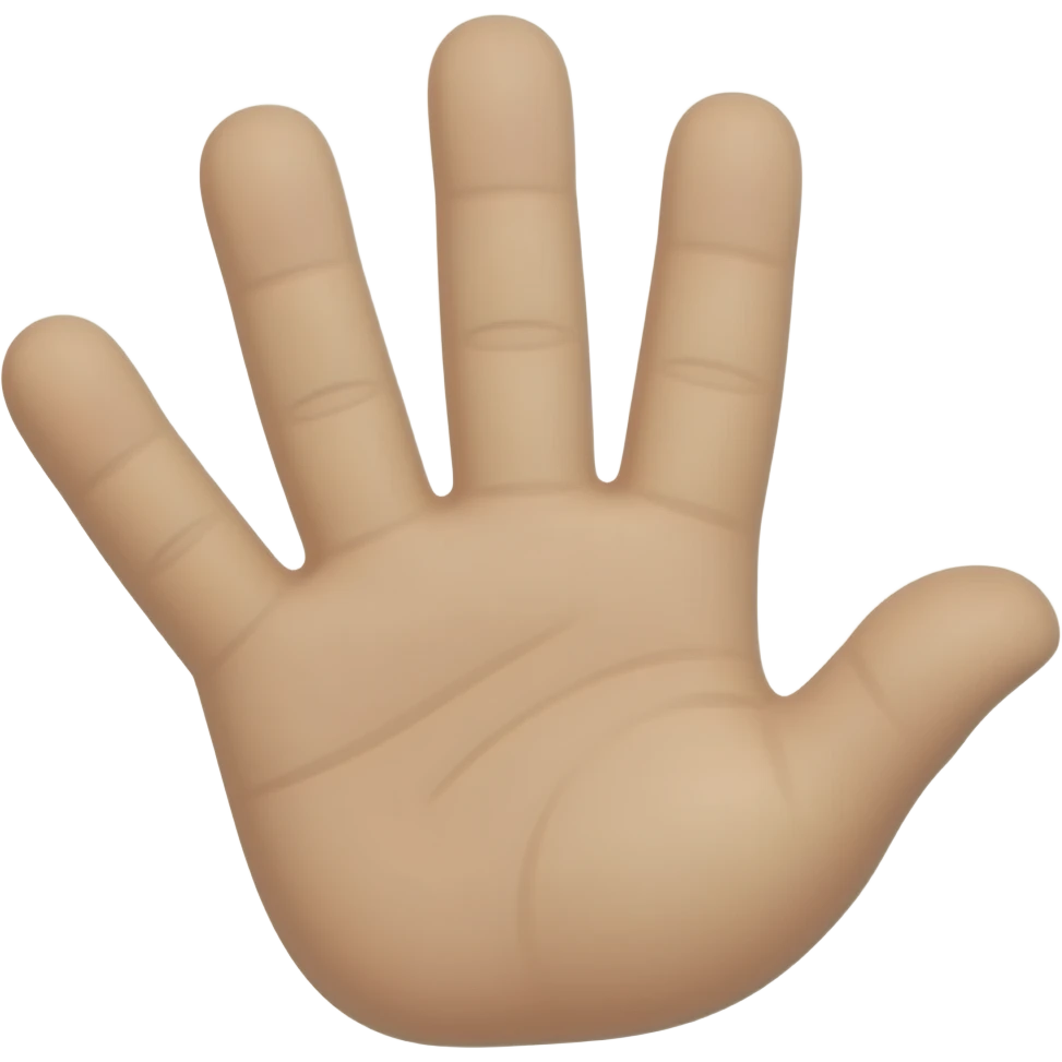 4 finger hand emoji