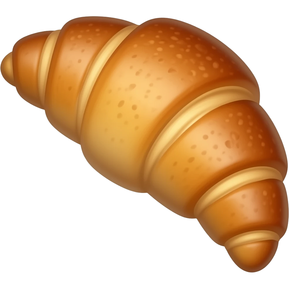 realistic croissant emoji