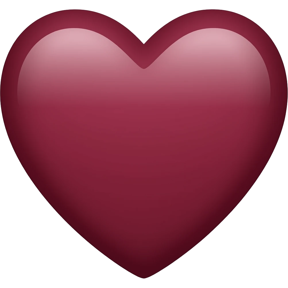 Corazón color vino emoji
