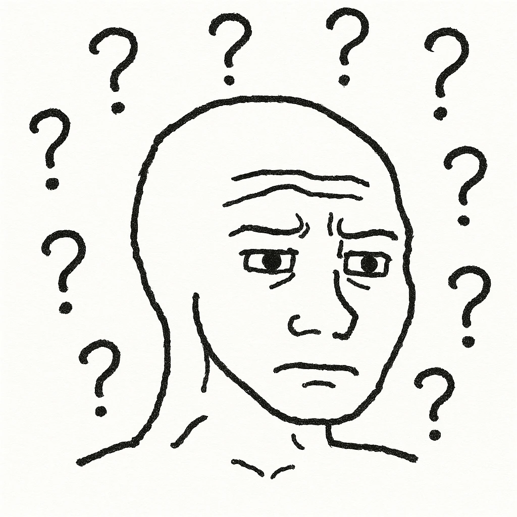 很多问号的表情 emoji