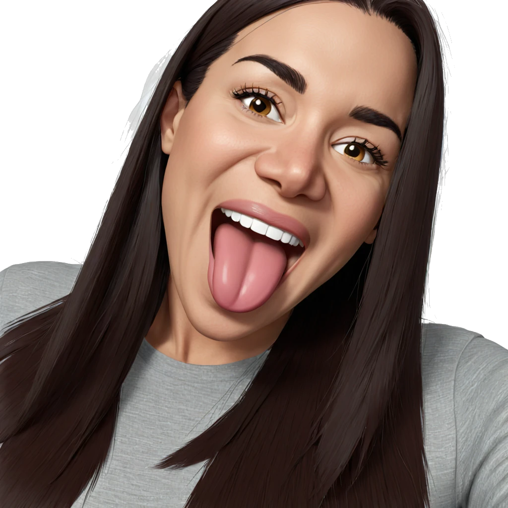 girl with tongue out emoji