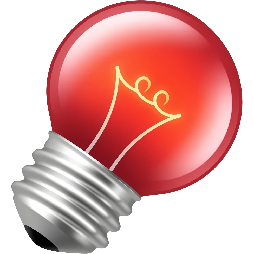 red light bulb emoji