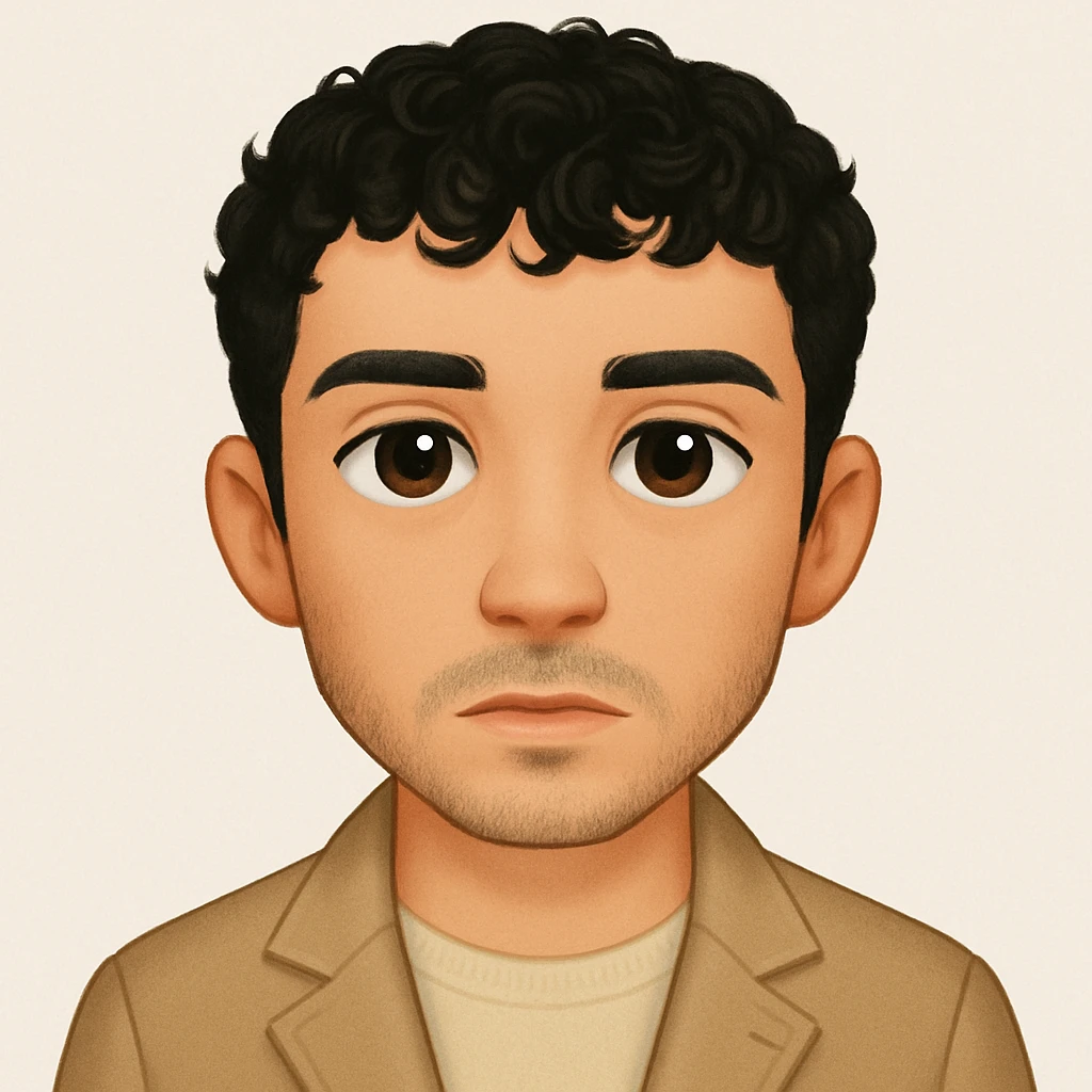 turn the second man in emoji style of the 1st image, match the facial features and clothes emoji