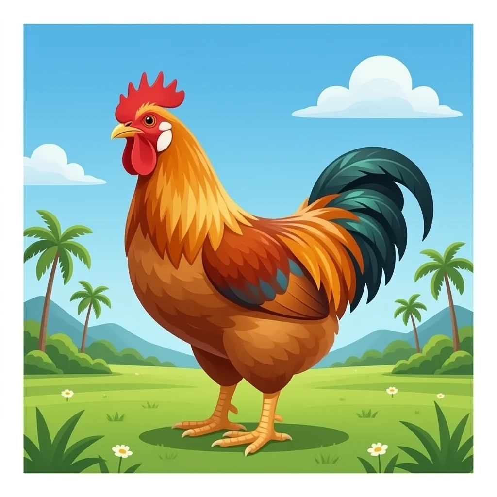 chicken and goa emoji