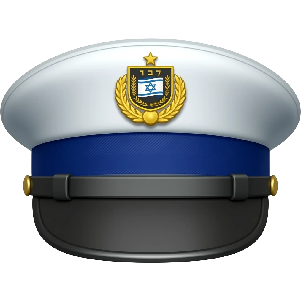 flat Israeli Kepi hat emoji