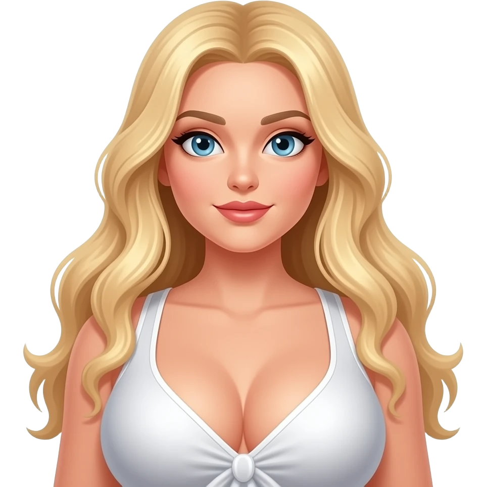 uzun saçlı koskocaman göğüslü sarışın kadın emojisi emoji