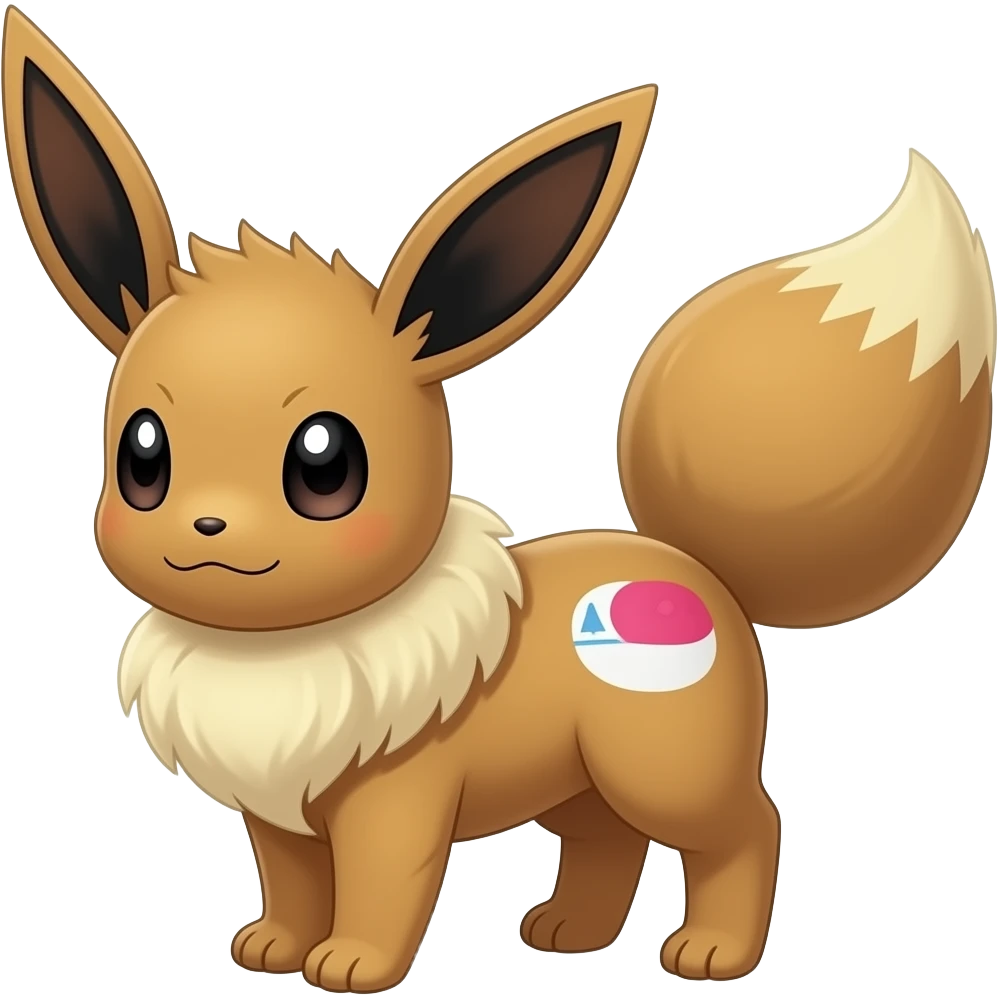 eevee with trans flag emoji