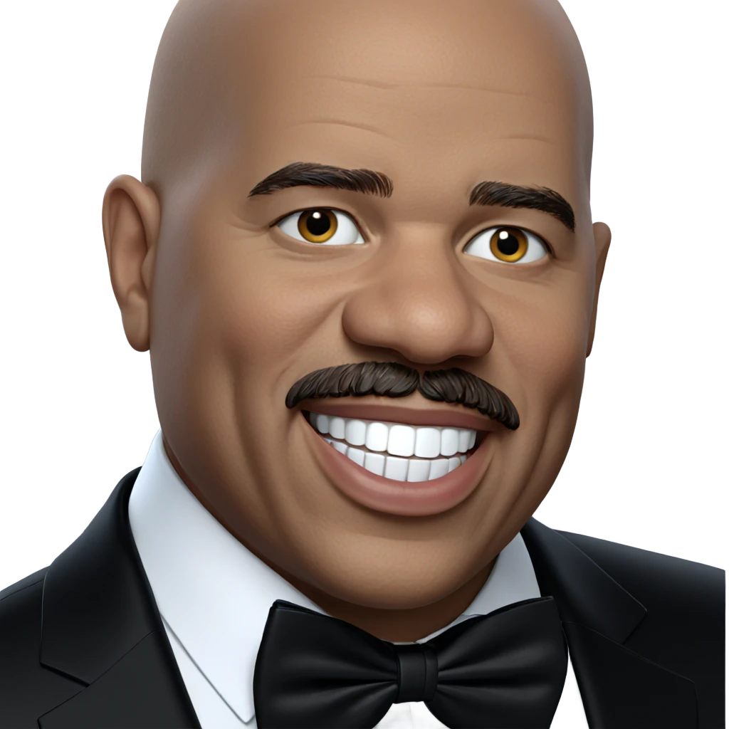 bald man with bowtie smile emoji