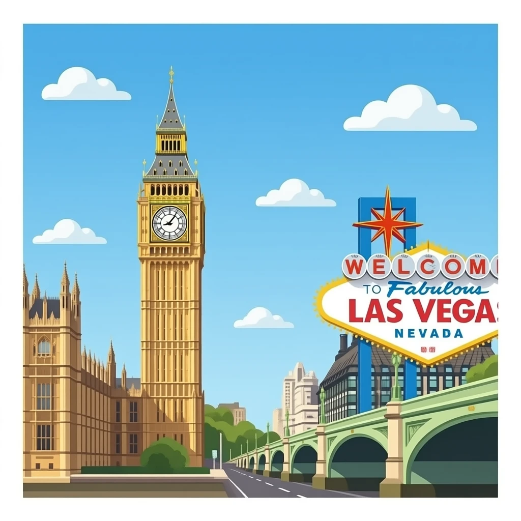Las Vegas strip Big Ben emoji