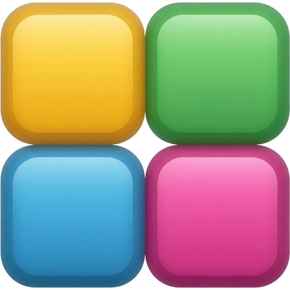 creer un logo avec damier mais que 4 carre couleur ps1 emoji