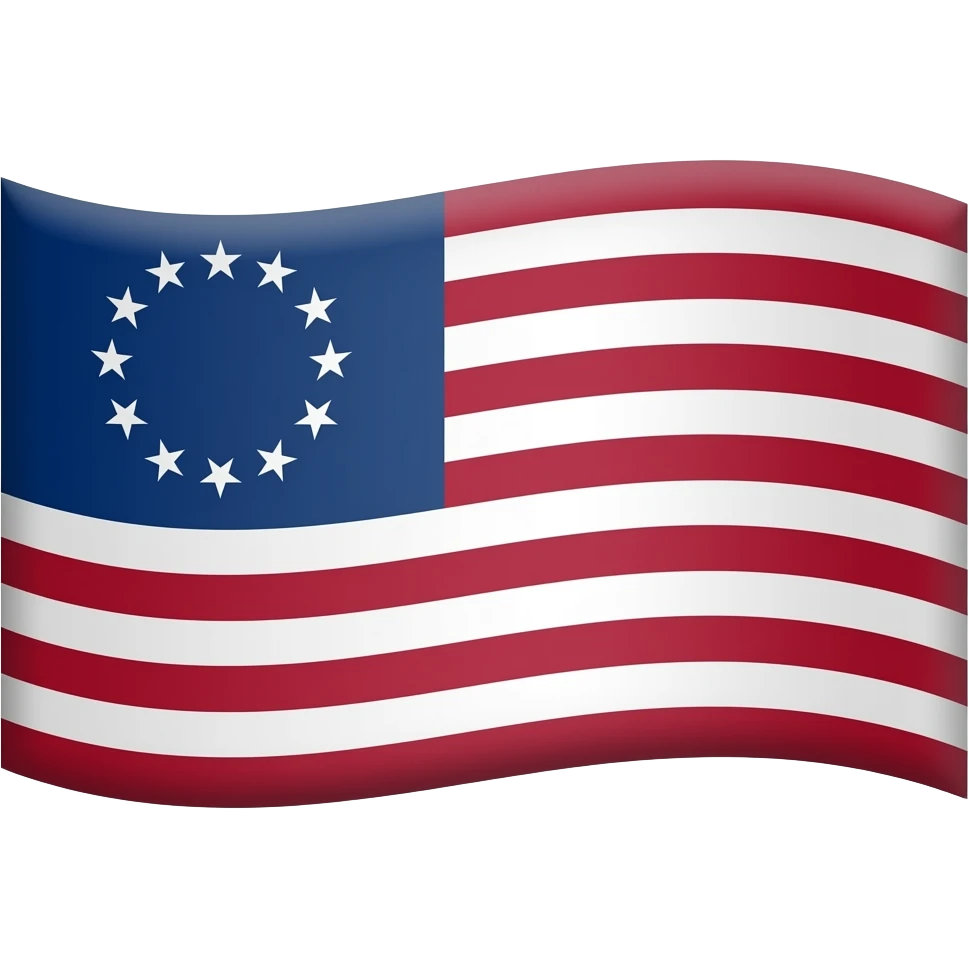 Betsy Ross flag 3 strips emoji
